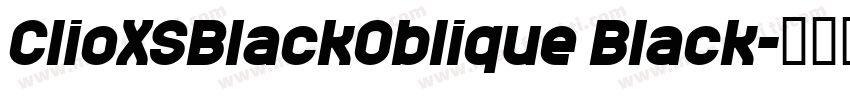 ClioXSBlackOblique Black字体转换